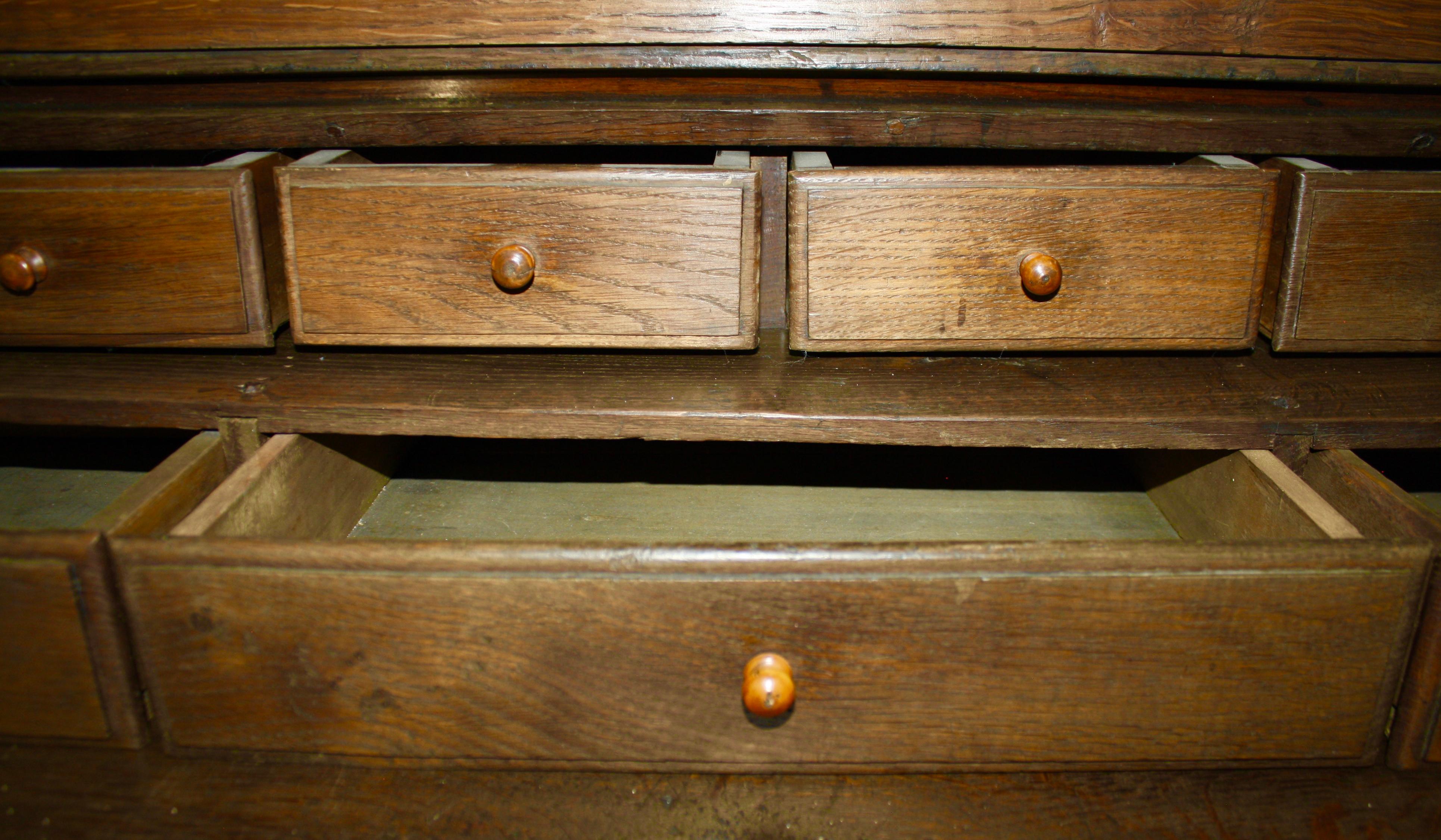 Oak Slant-Front Chest Desk, circa 1800 In Good Condition In Evergreen, CO