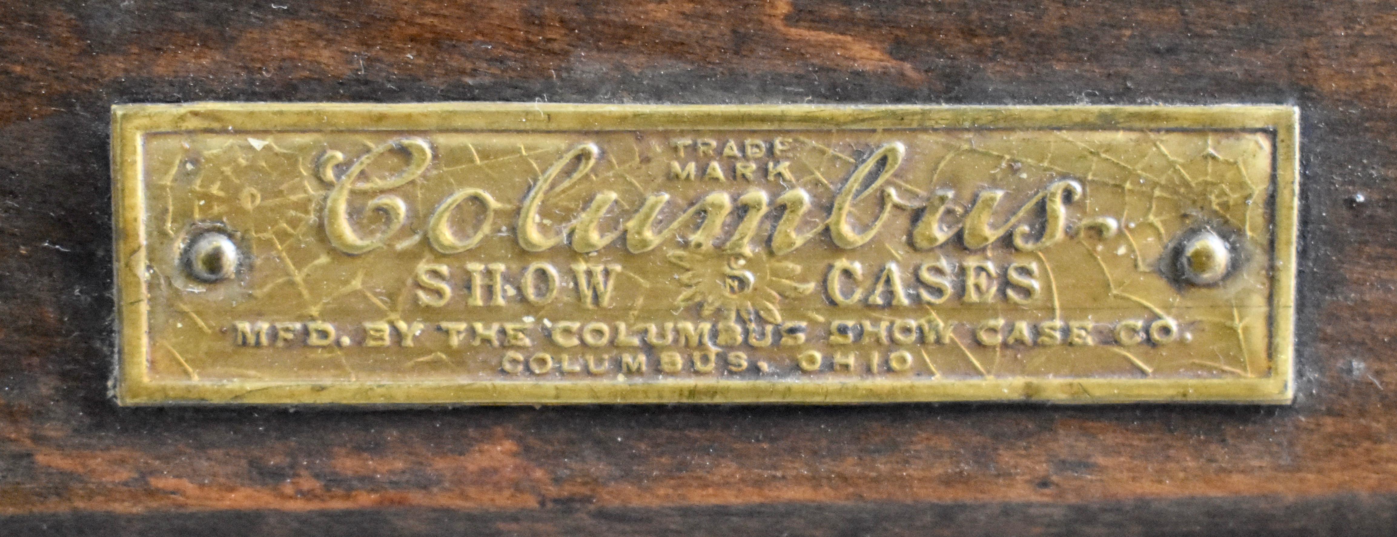 Glass Oak Slant Front Store Show Case