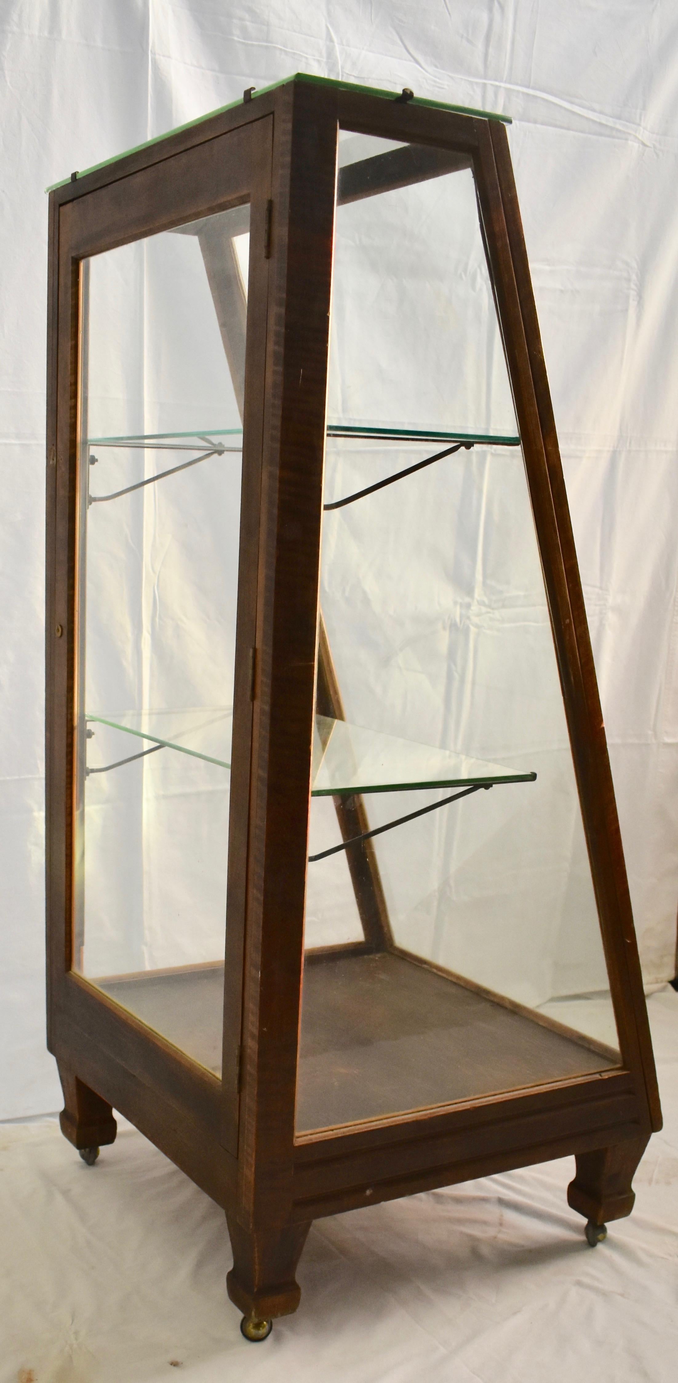 Oak Slant Front Store Show Case 3