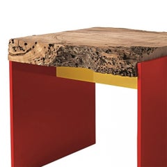 Eiche Lattenrost Rot Hocker
