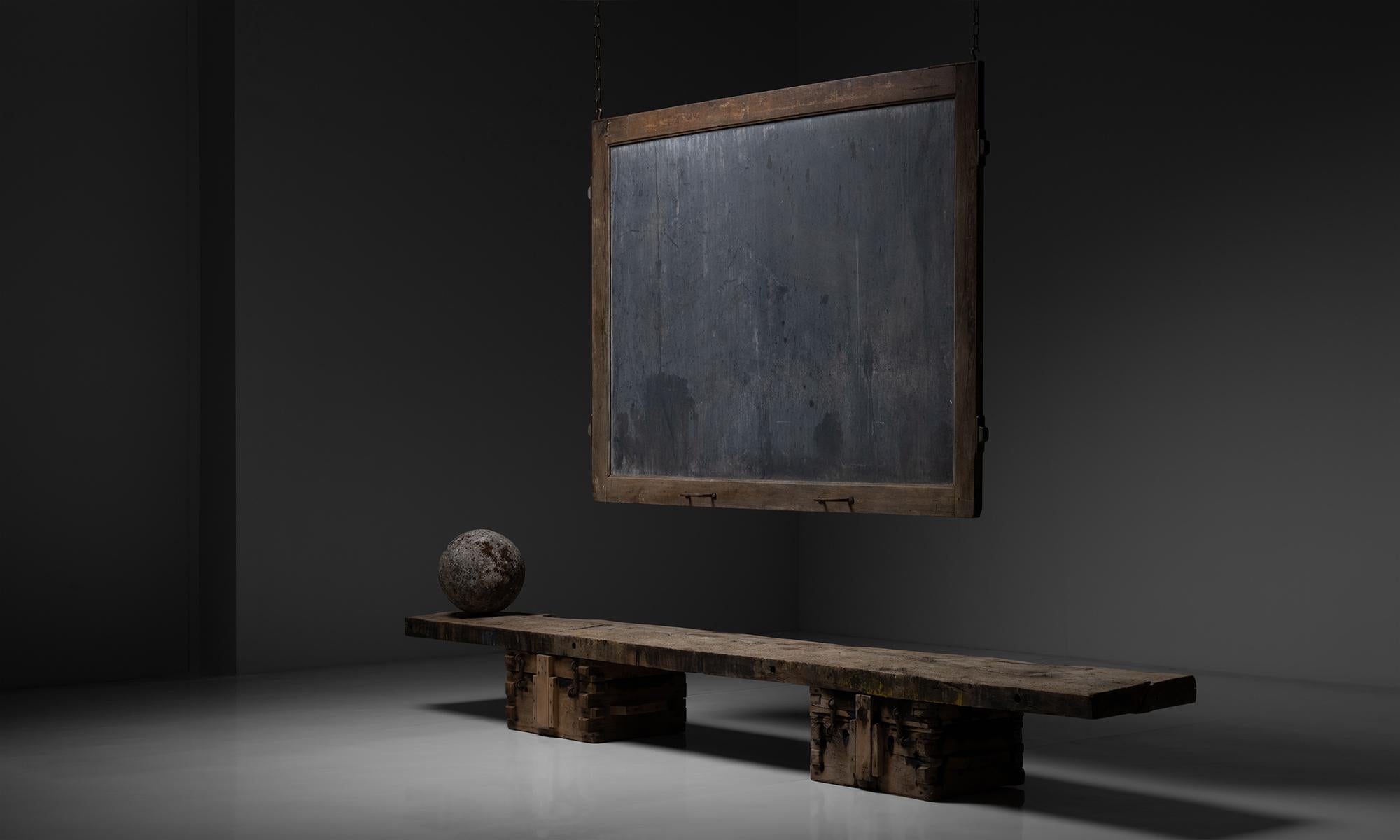 Institutional Slate Blackboards, France, circa 1900 In Good Condition In Culver City, CA