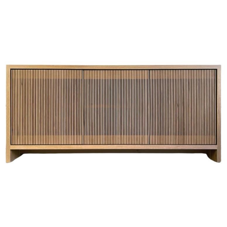 Crédence / buffet à lattes en Oak - Entièrement personnalisable