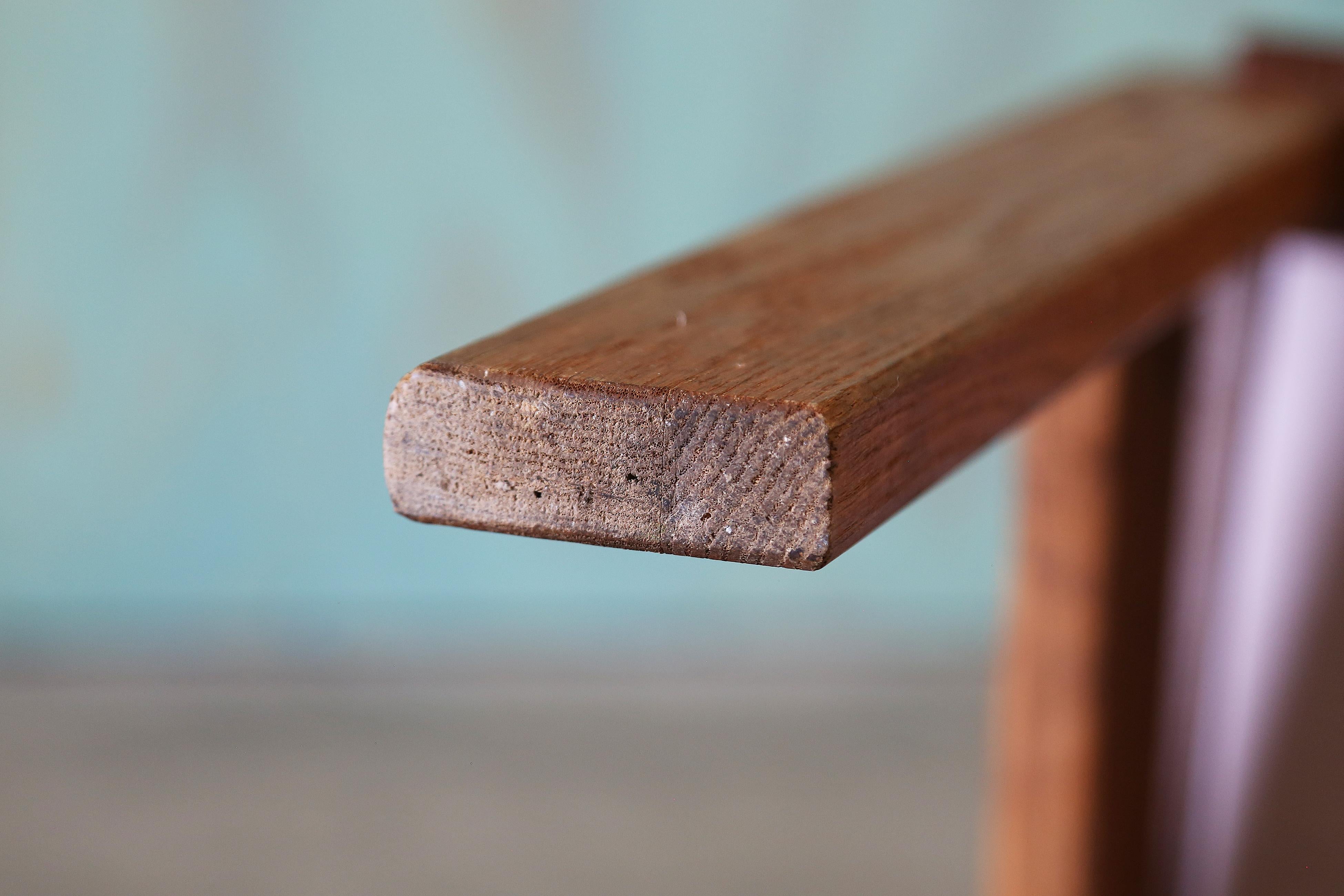 Oak Sling Chair in the style of Michel Arnoult For Sale 10