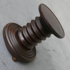 Oak Small Art Deco French Side Table Attributed to Dudouyt