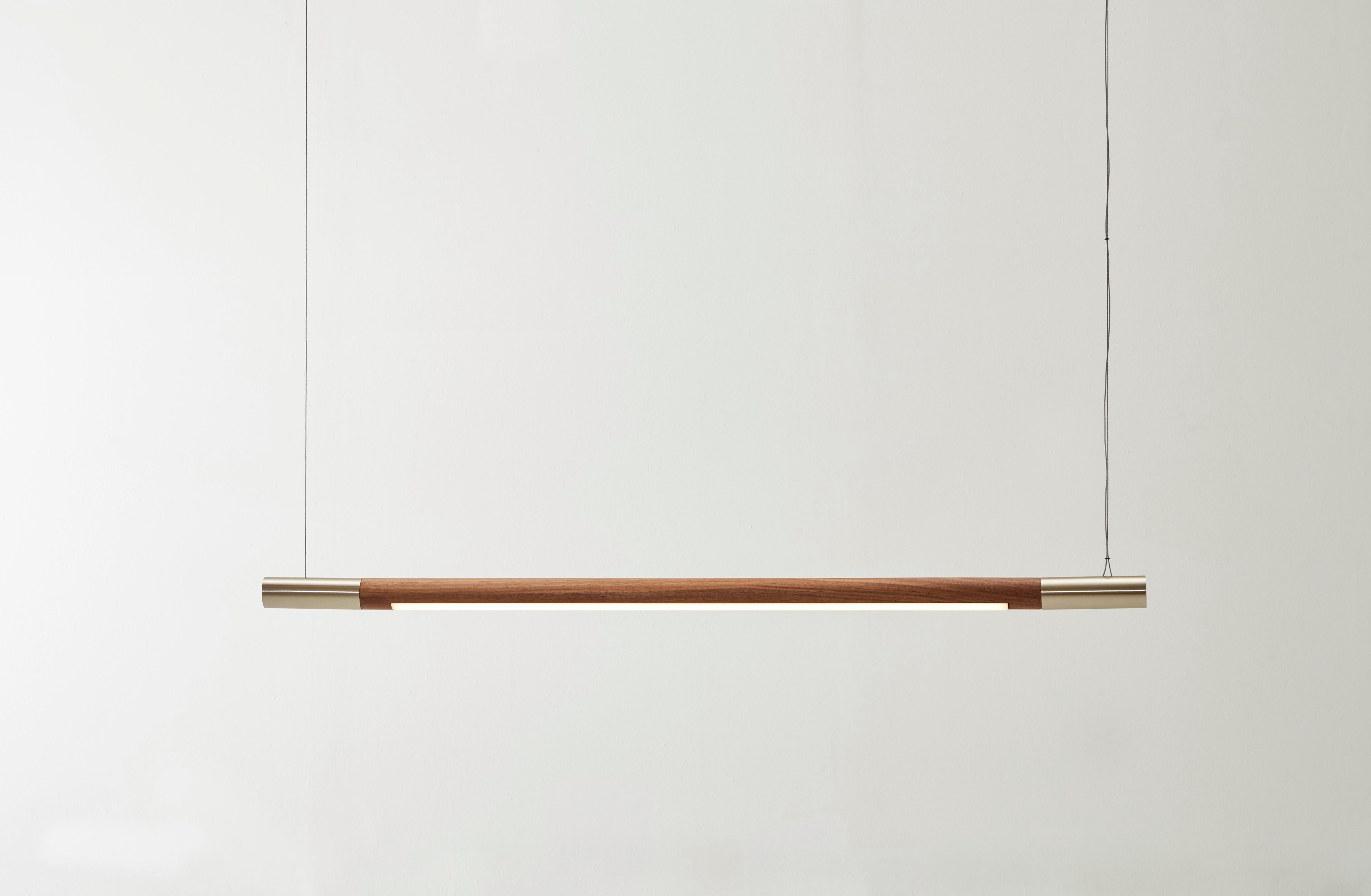 XXIe siècle et contemporain Petite suspension en chêne Bennington Up/Down de Hollis & Morris en vente