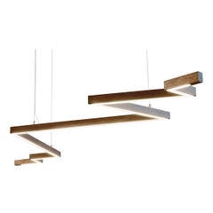 Petite applique à suspension en chêne, par Hollis & Morris