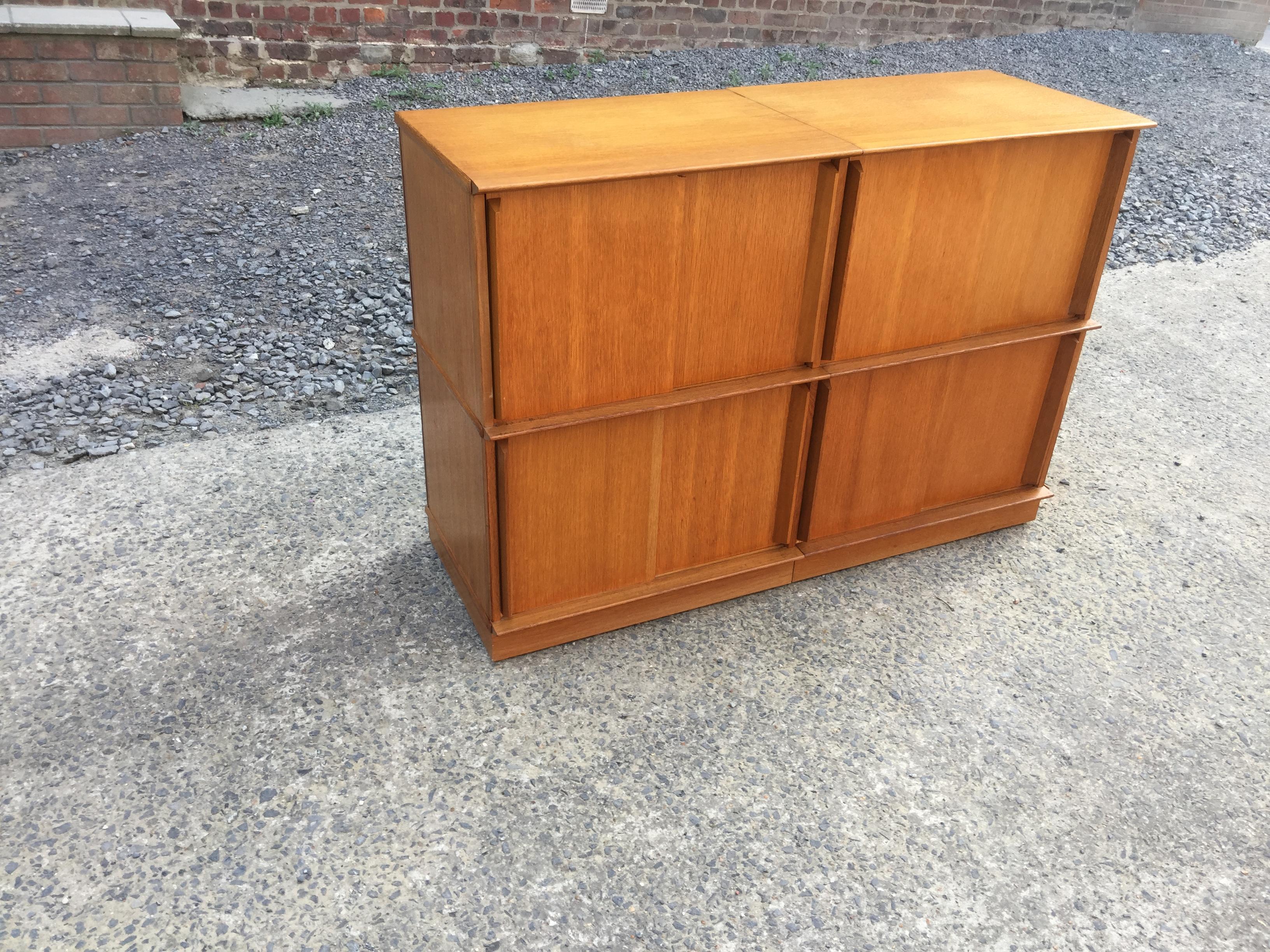 Oak small bookcase with sliding doors by Oscar, circa 1960
furniture can be divided into two parts.