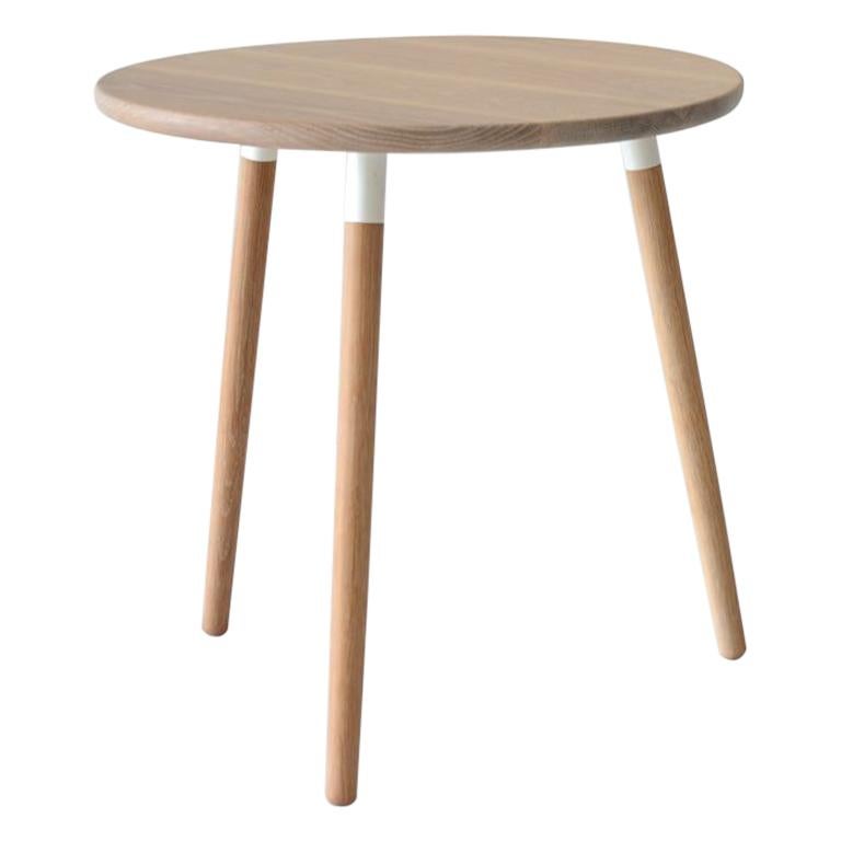 Oak Small Short Crescenttown Side Table by Hollis & Morris