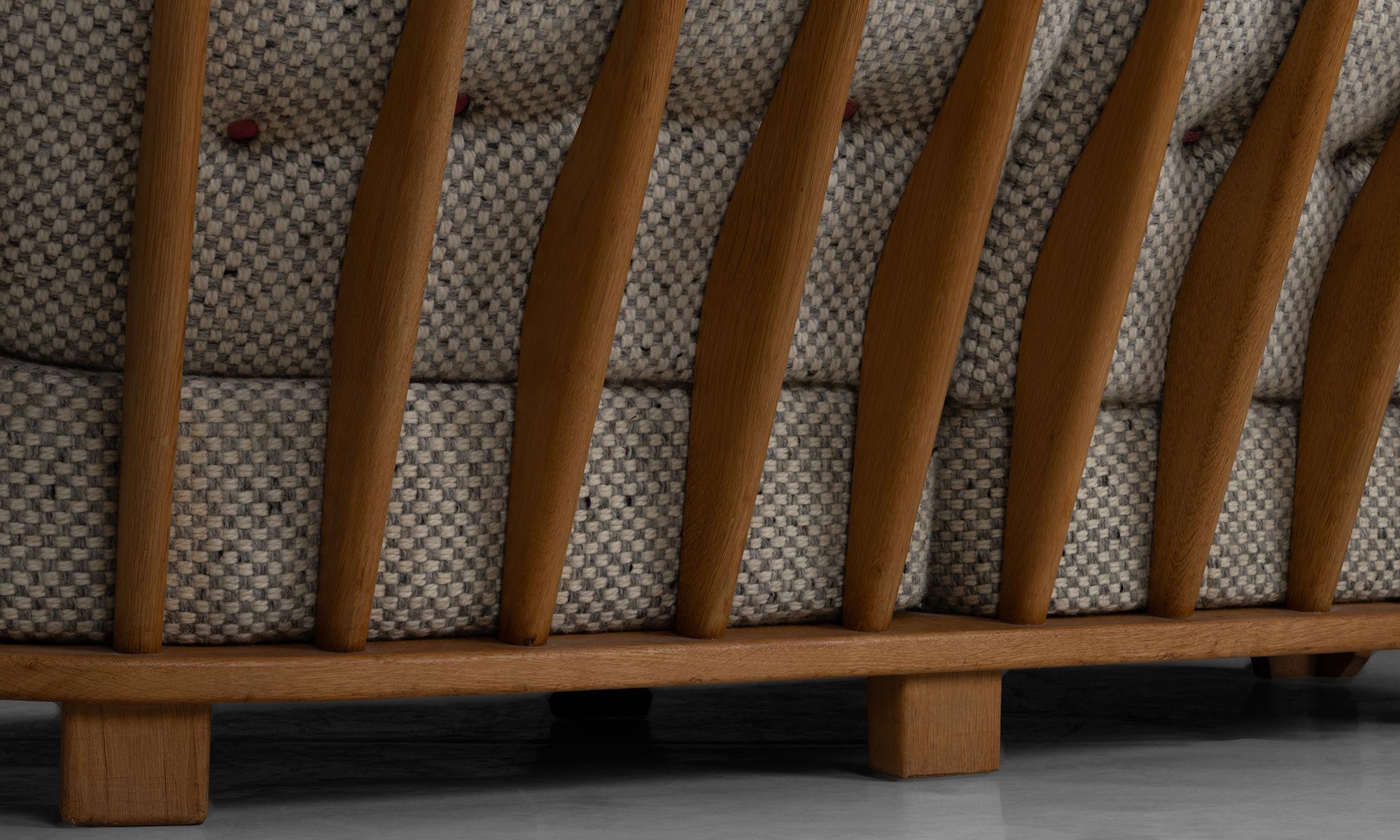 Oak Sofa by Guillerme et Chambron, France circa 1960 1