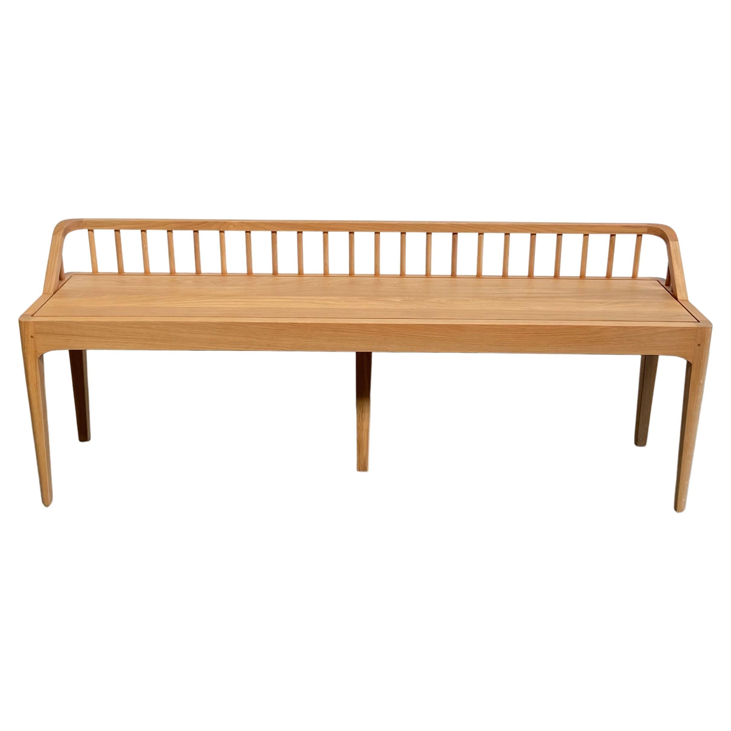 Oak Spindle Bench