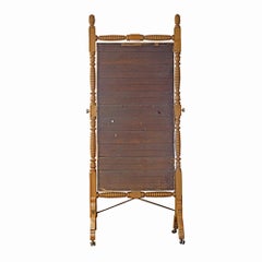 Oak Spool Turned Dressing Mirror