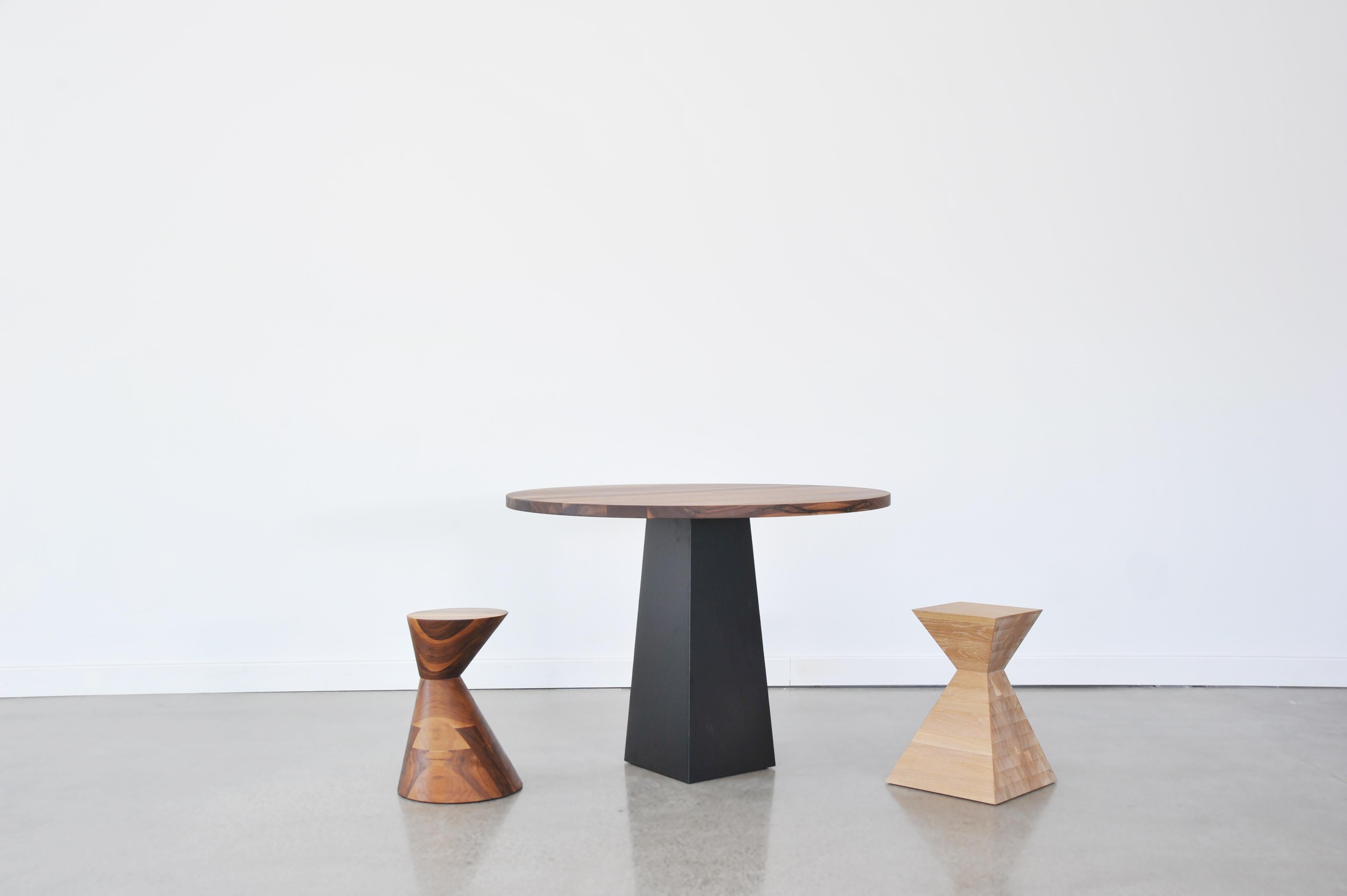 Oiled Oak Squaretown Stool, Side Table by Hollis & Morris