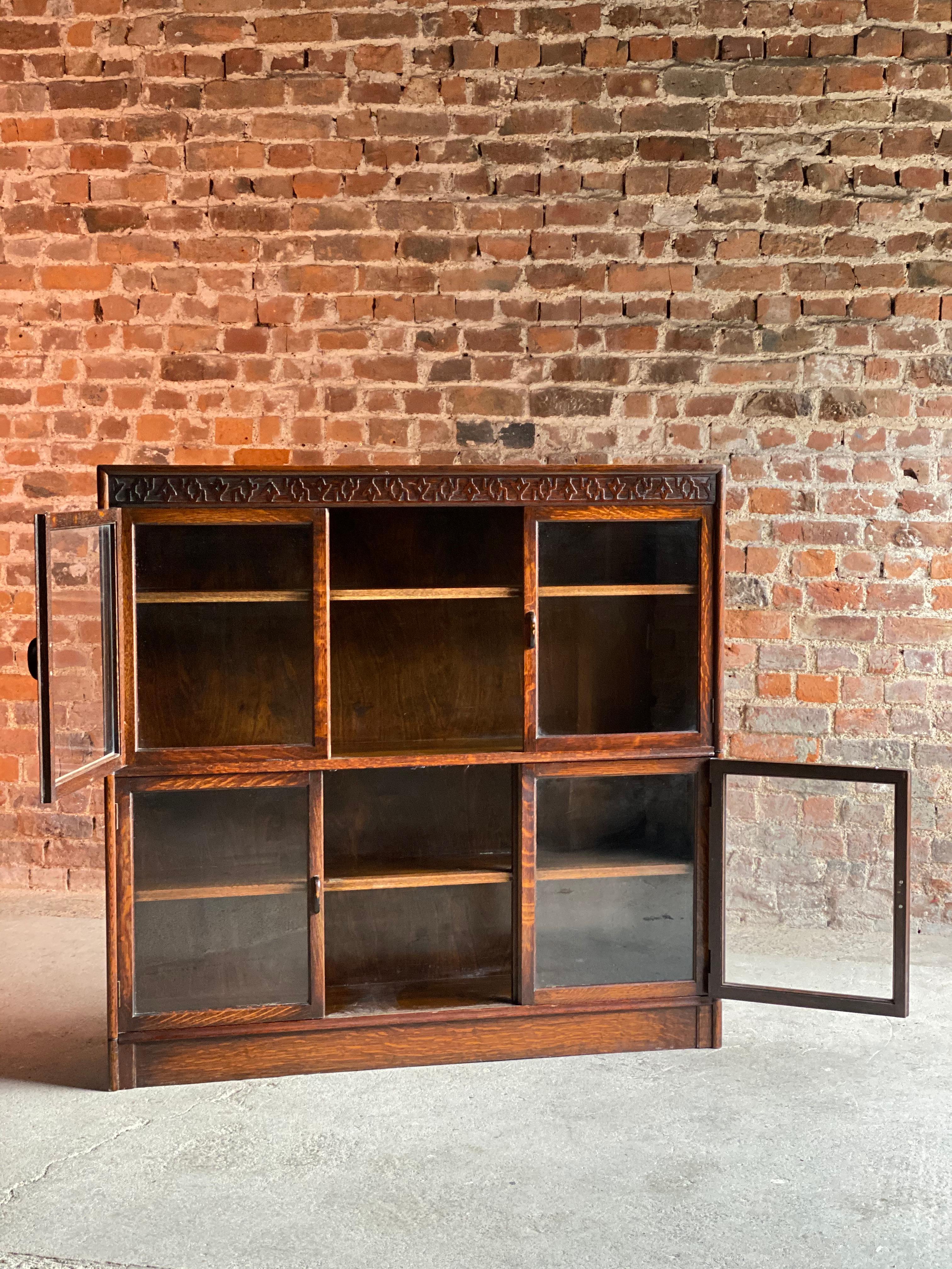 Aesthetic Movement Oak Stacking Bookcase by Gunn, USA, 1920