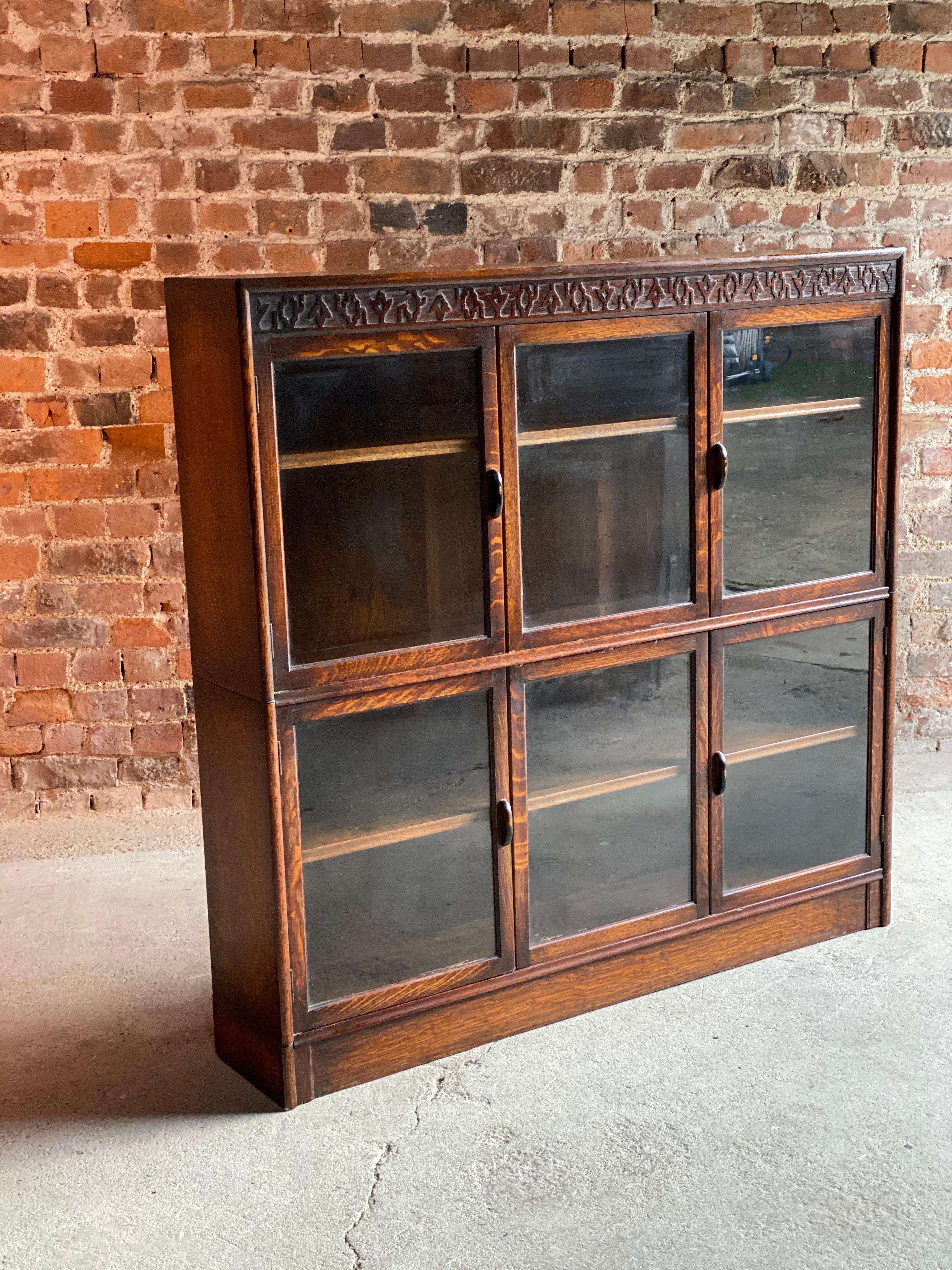 Oak Stacking Bookcase by Gunn, USA, 1920 In Good Condition In Longdon, Tewkesbury