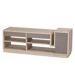 TV-Sideboard aus Eichenholz, 100 % aus massiver französischer Eiche