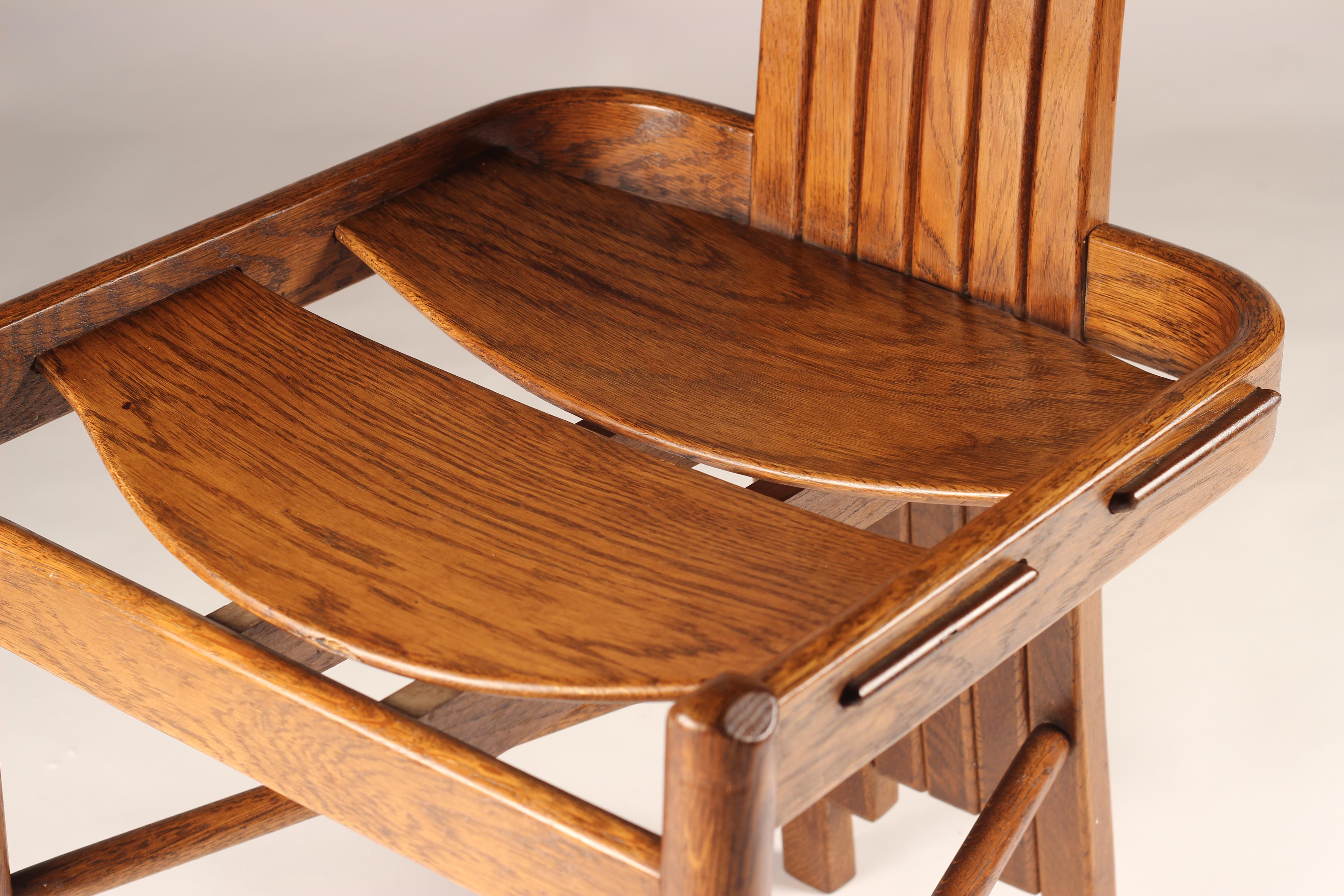 Oak Steam Bent Dining Chairs in the Arts and Crafts/ Art Nouveau Style, 1900’s For Sale 5