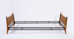 Pierre Villain Oak & Steel Daybed, France 1950’s
