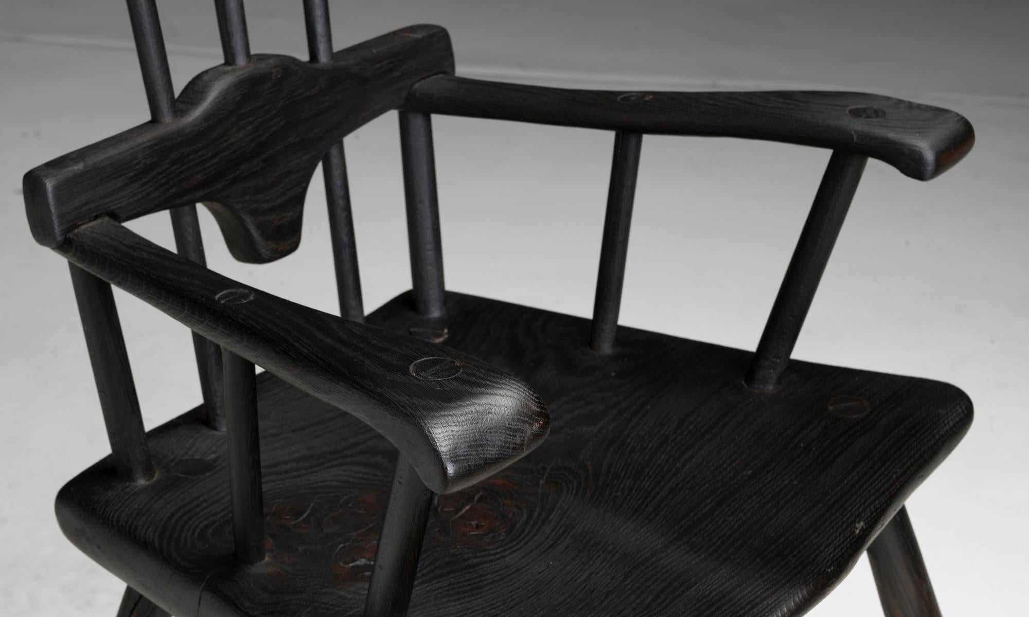 Contemporary Oak Stick Chair, Made in Wales
