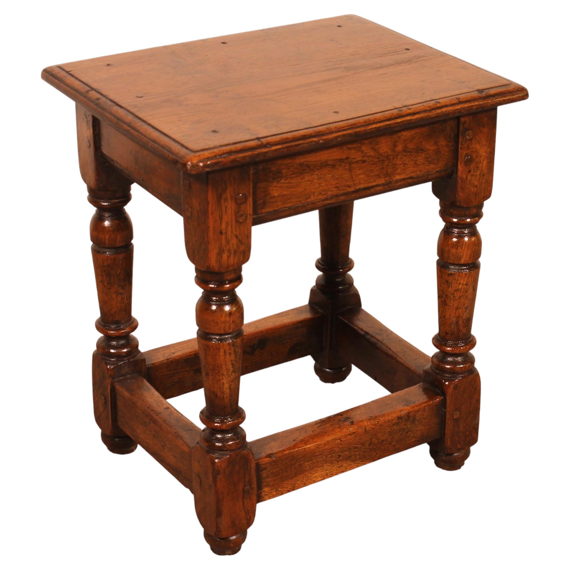Oak Stool - 19th Century For Sale