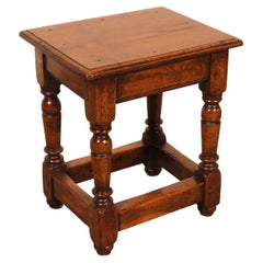 Oak Stool - 19th Century