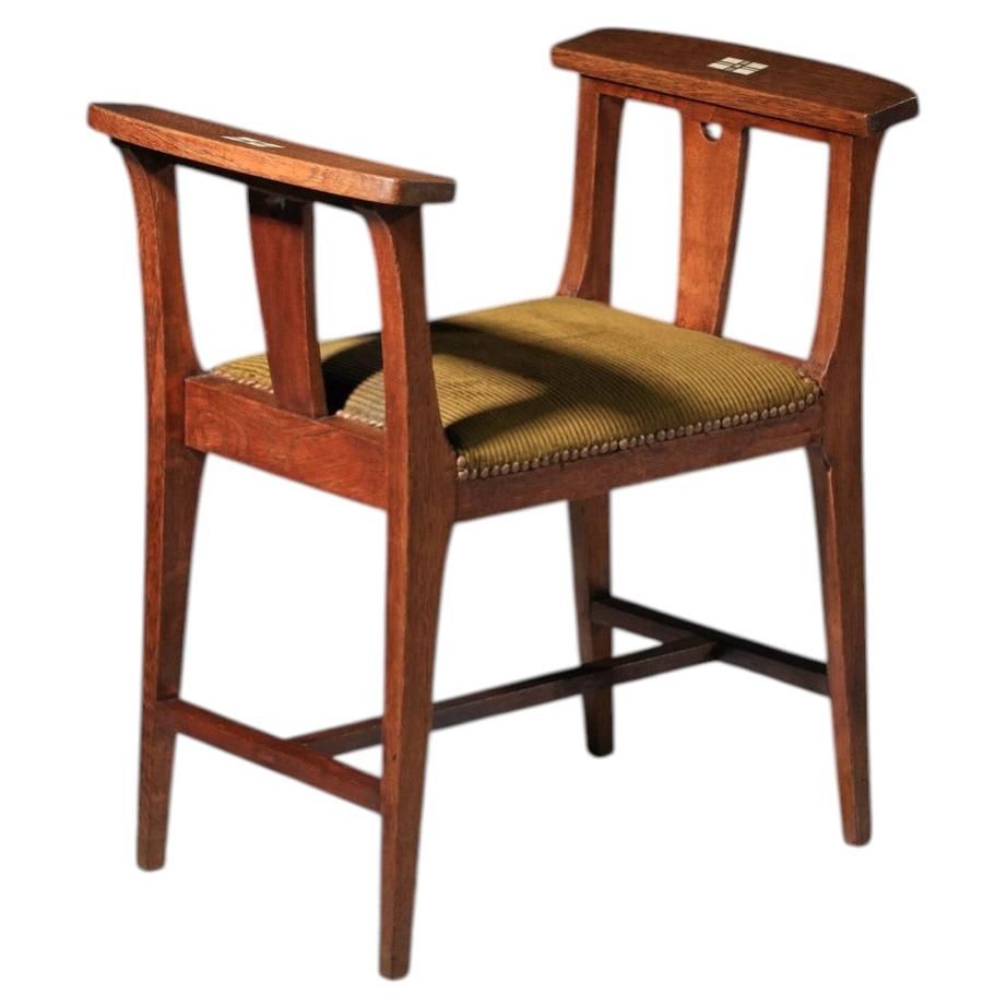 Oak stool attributed to Willem Penaat, 1920s