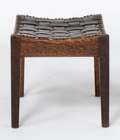 Oak Stool by Arthur W Simpson of Kendal, England, circa 1920
