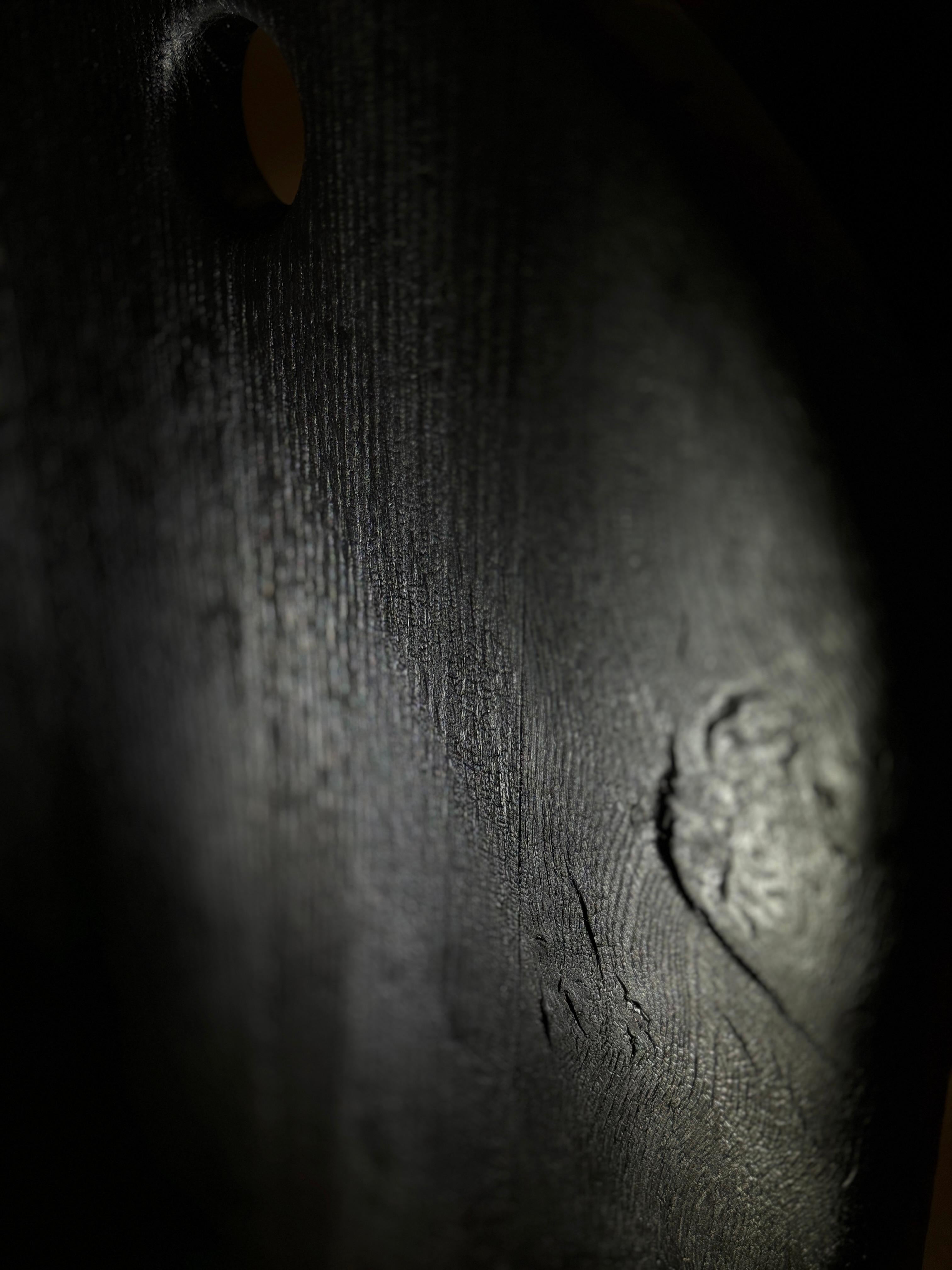 Oak stool charred For Sale 5