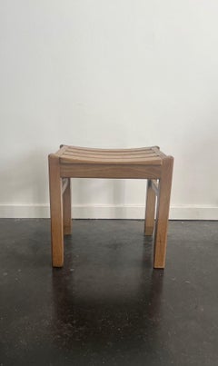 Oak stool circa 1950 Guillerme et Chambron