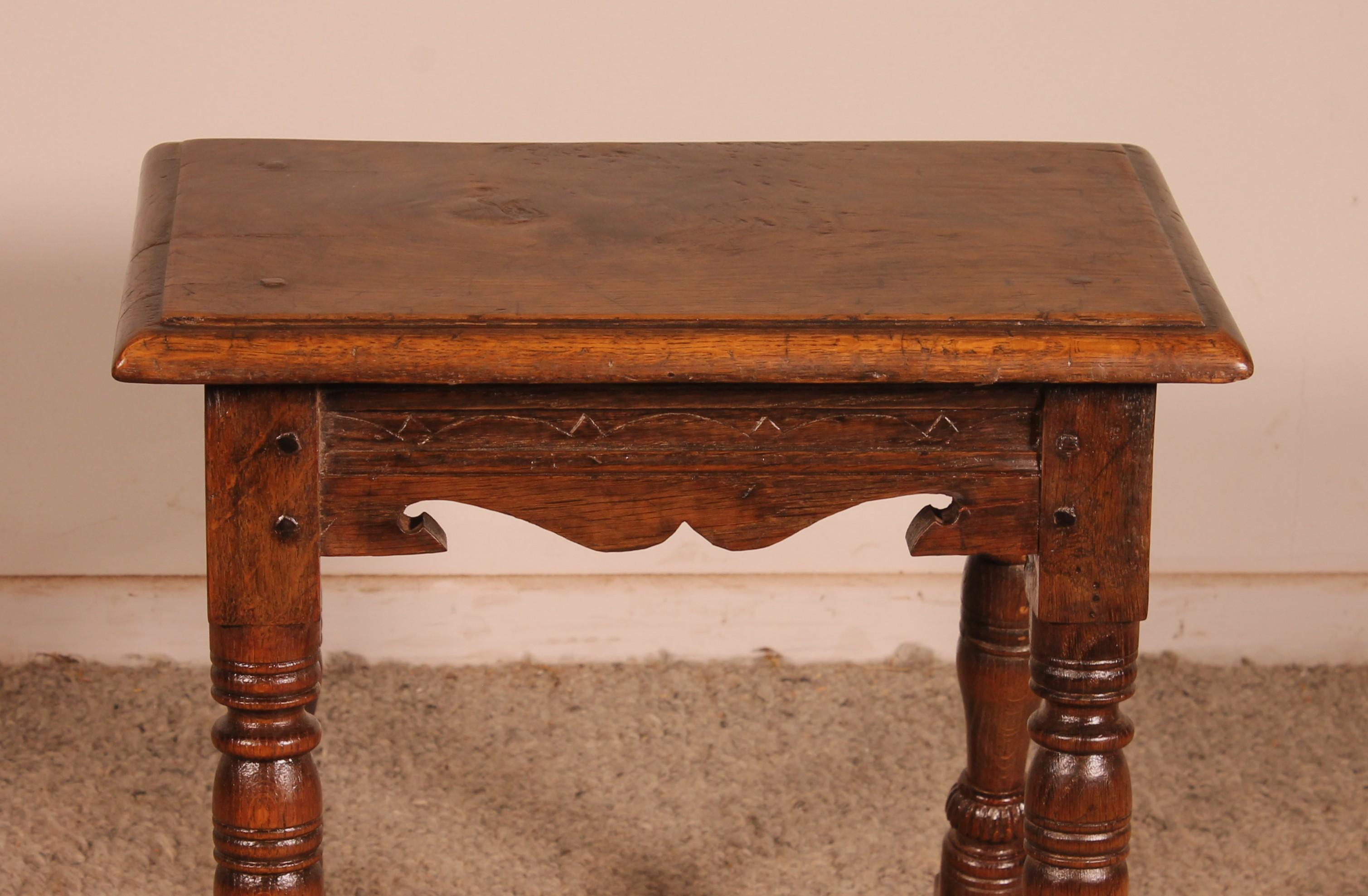 Renaissance Oak Stool For Sale