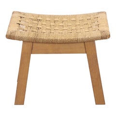 Oak Stool with papercord seating