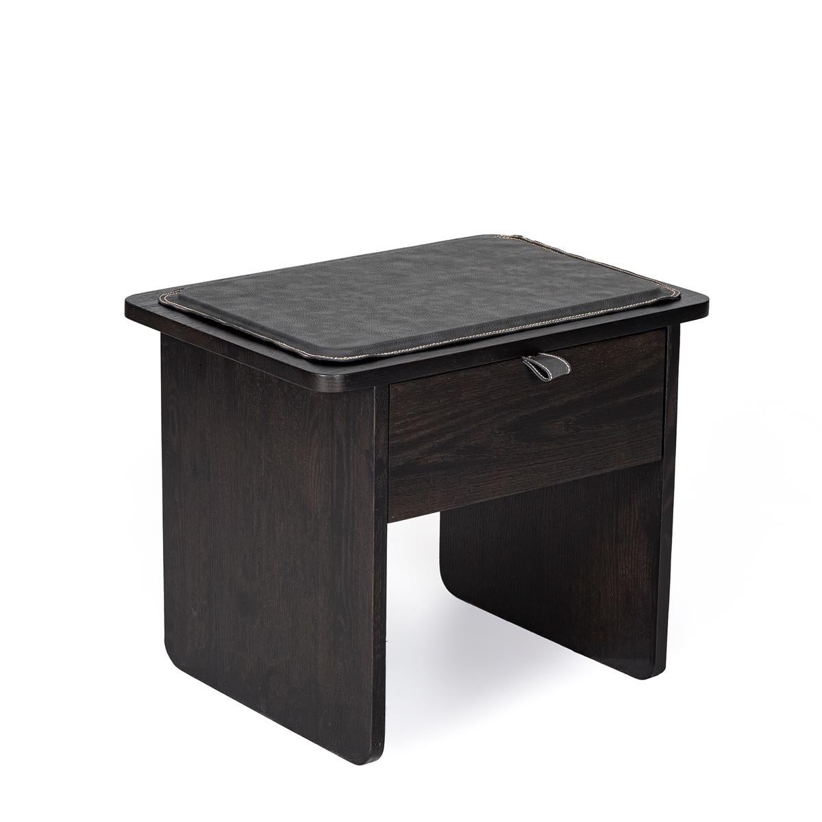 Moderno Sgabello con cassetto e comodino Oak - HOL JR. in vendita