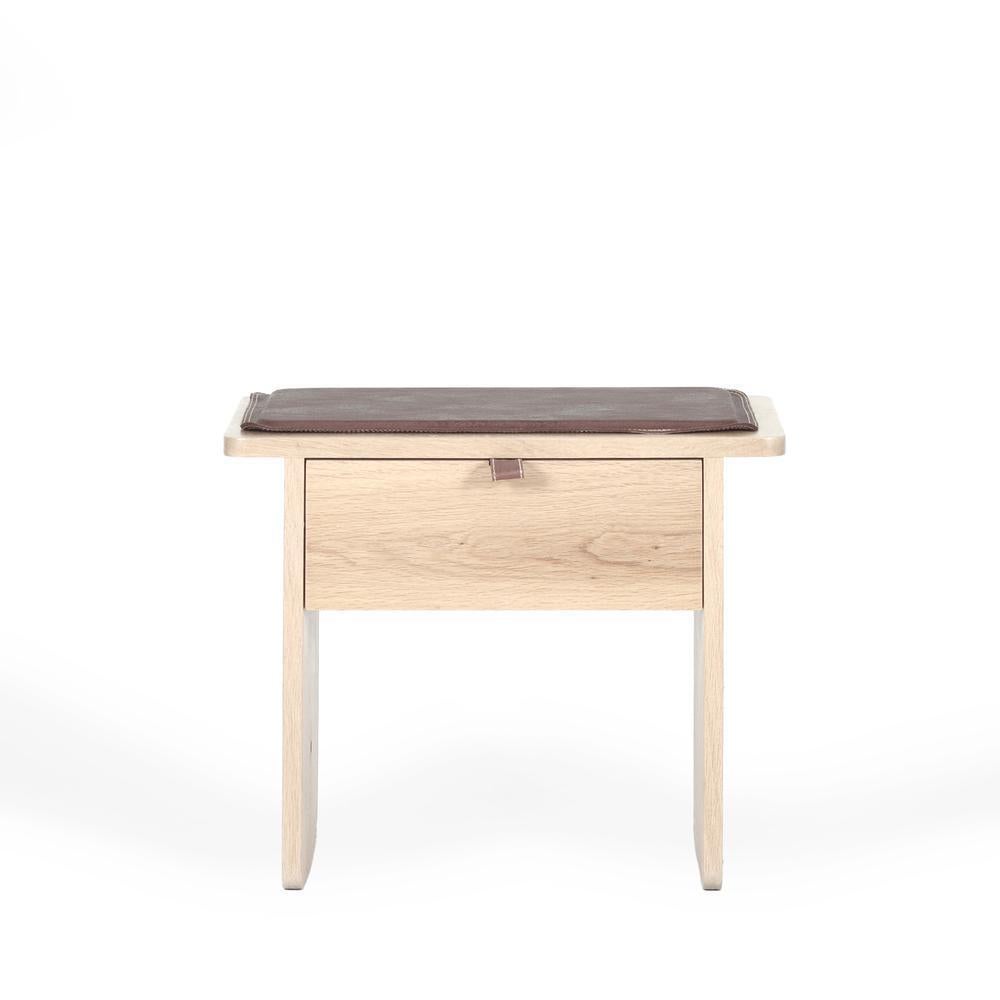 Turc Tabouret en Oak avec tiroir / table de nuit - HOL JR. en vente