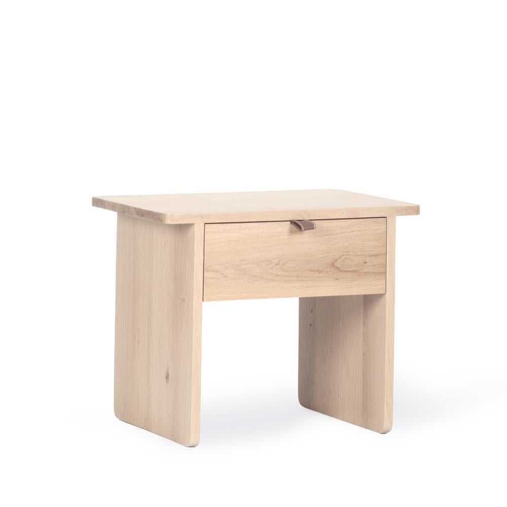Fait main Tabouret en Oak avec tiroir / table de nuit - HOL JR. en vente