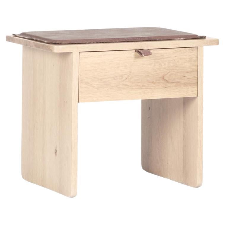 Tabouret en Oak avec tiroir / table de nuit - HOL JR.