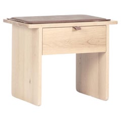 Taburete de roble con cajón / Mesilla de noche - HOL JR.