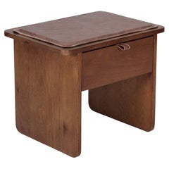 Tabouret en Oak avec tiroir / table de nuit - HOL JR.