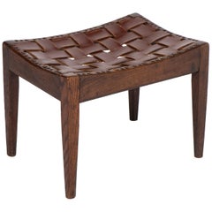 Oak Stool with Label of Arthur Simpson of Kendal, England, circa 1920