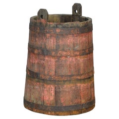 Oak storage barrel/planter, circa 1910