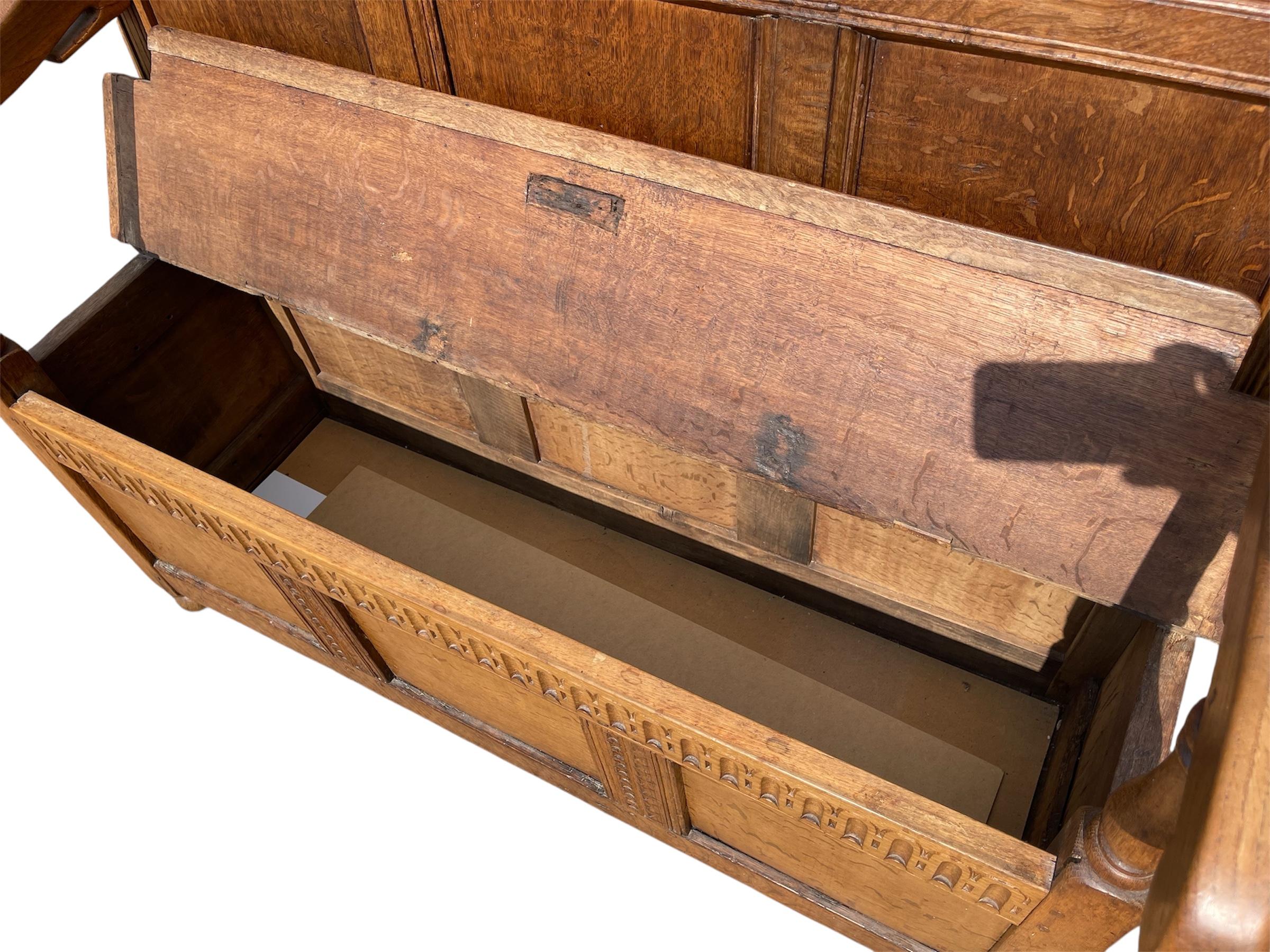 Oak Storage Bench, XIXth For Sale 6