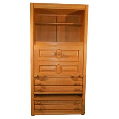 Oak Storage Cabinet by Guillerme et Chambron, circa 1970