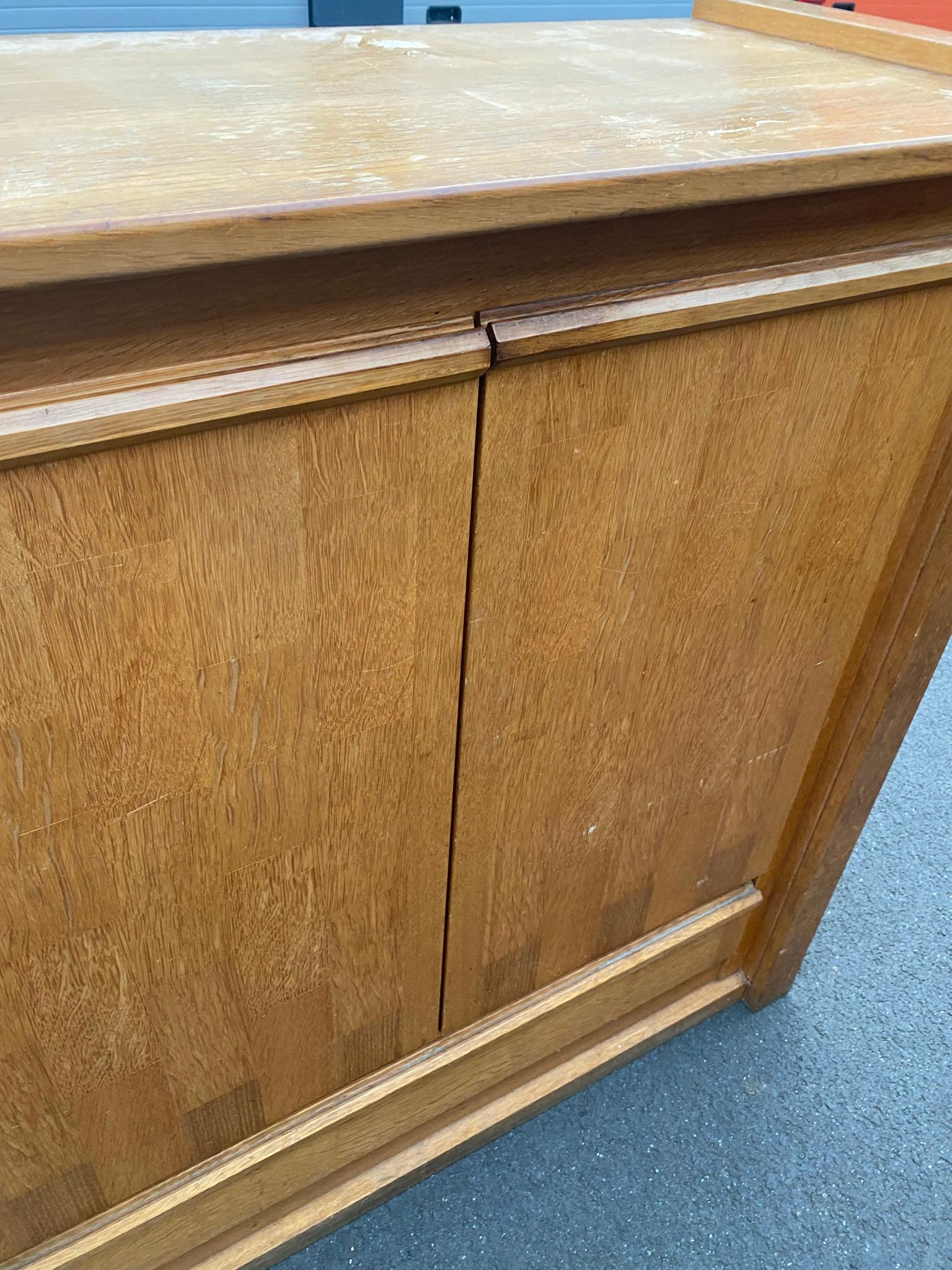 Mid-Century Modern Oak Storage Cabinet, circa 1970 For Sale