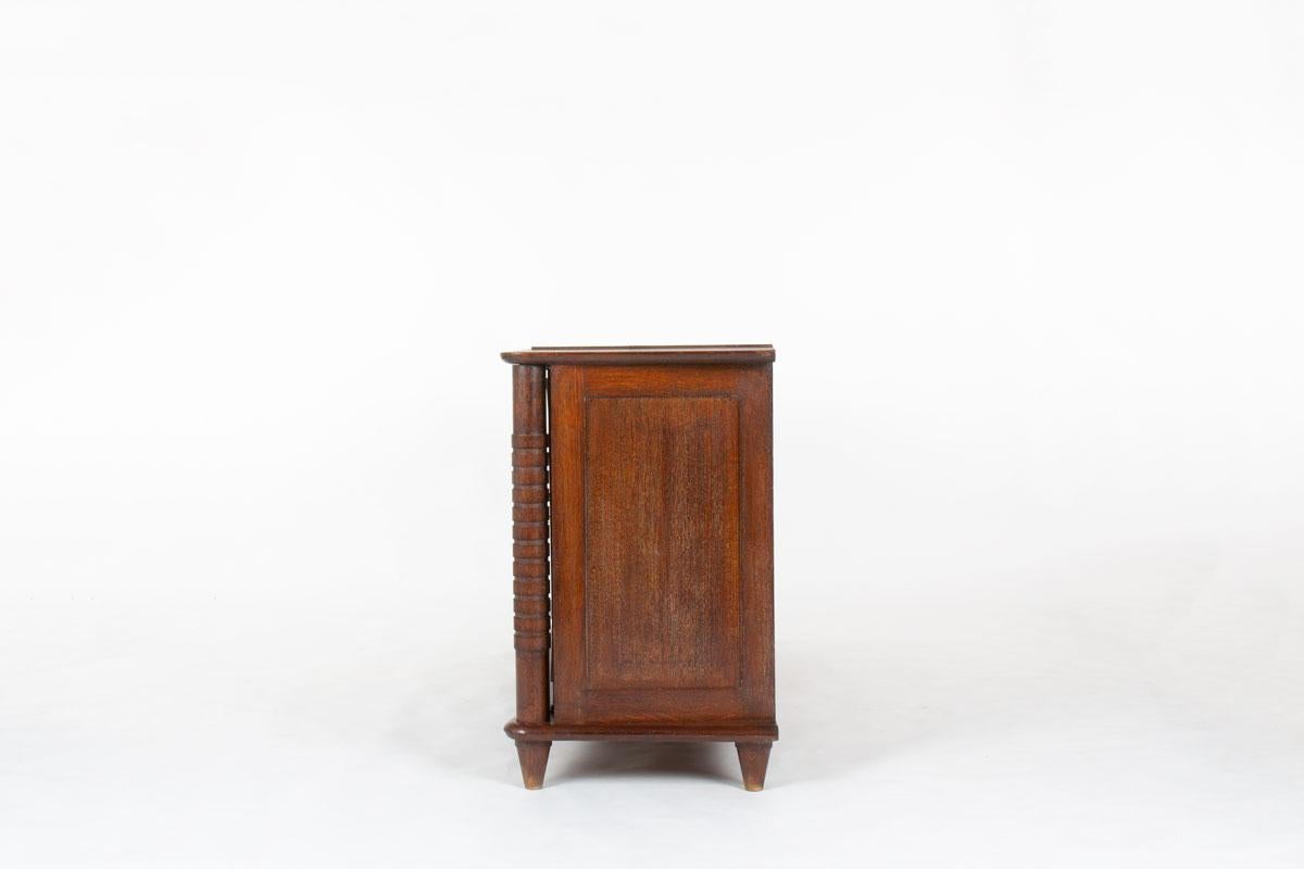 Francese Mobile contenitore in Oak a 3 ante degli anni '50 in vendita
