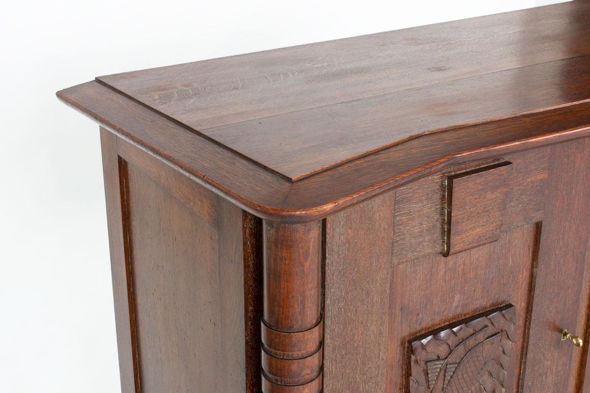 XX secolo Mobile contenitore in Oak a 3 ante degli anni '50 in vendita