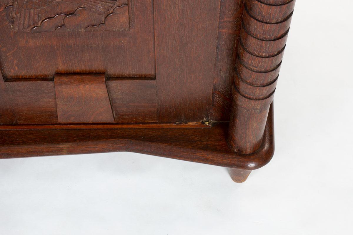 Mobile contenitore in Oak a 3 ante degli anni '50 in vendita 2