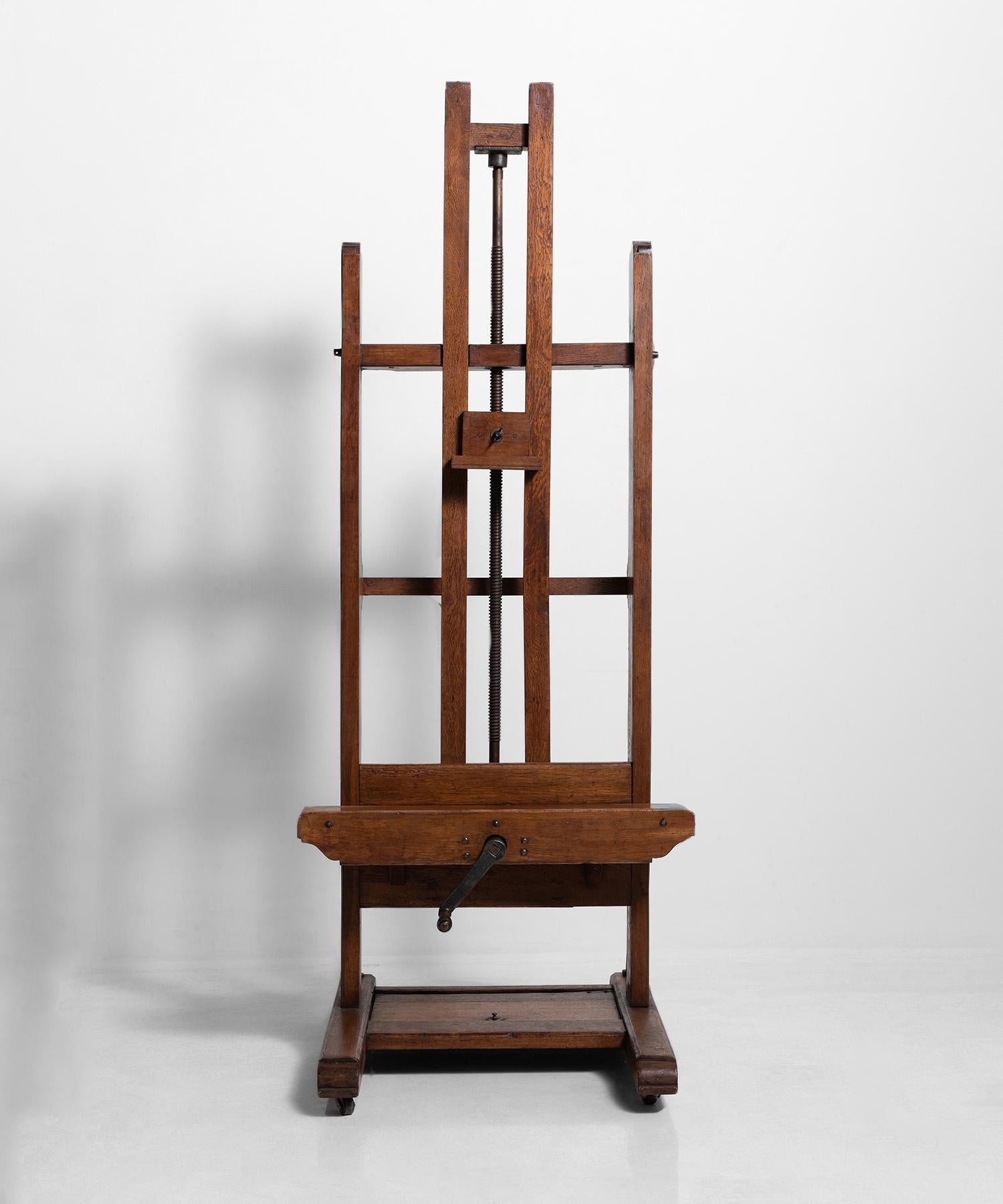 Beautiful oak easel in period finish with adjustable height.




Measures: 24.75” W x 29.25” D x 67-99” H.
 