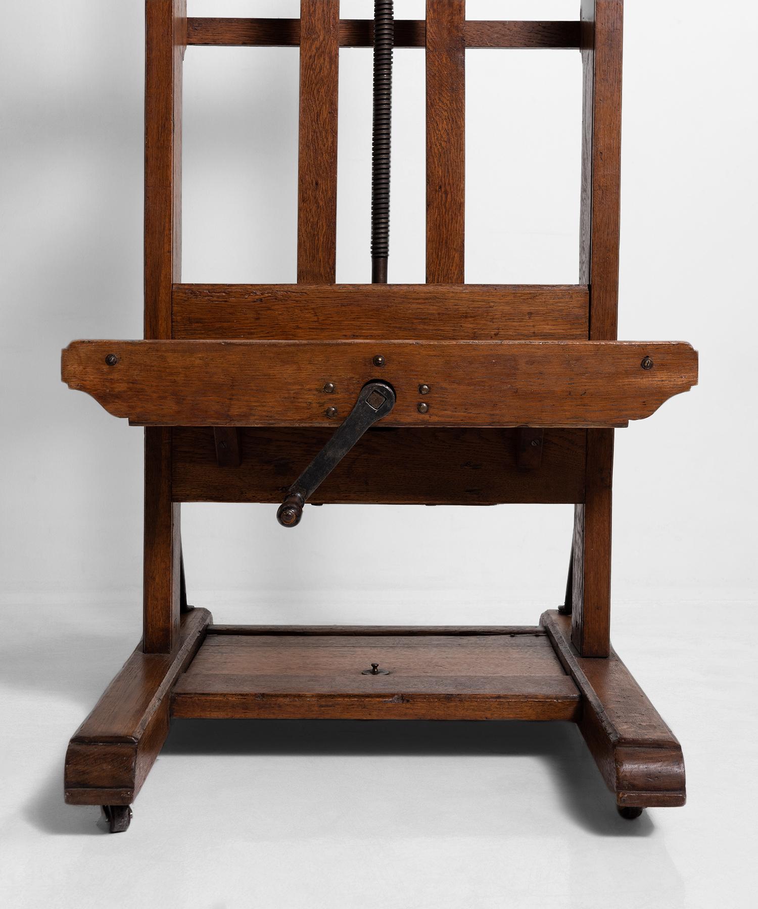 19th Century Oak Studio Easel #1