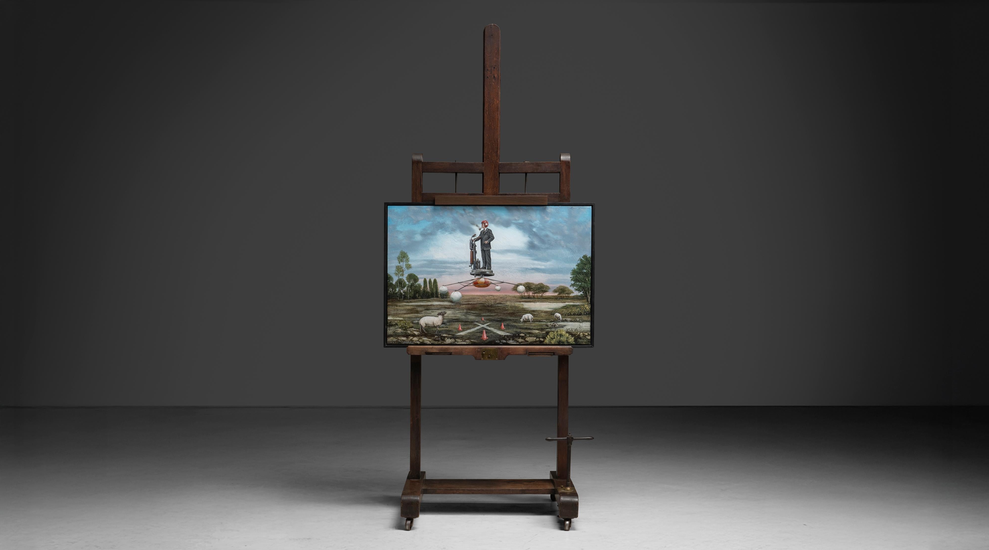 Cavalletto da studio in Oak, Francia 1929 in vendita 5