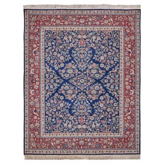 OAK- Super Fine Kashan Collection Hand Knotted Navy/Red Rug - 8'3"x10'3"