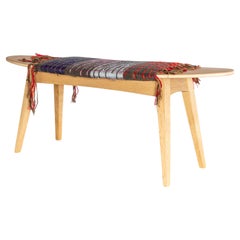 Panchina in tessuto intrecciato a mano Oak Surf 1 di Jean-Baptiste Van Den Heede