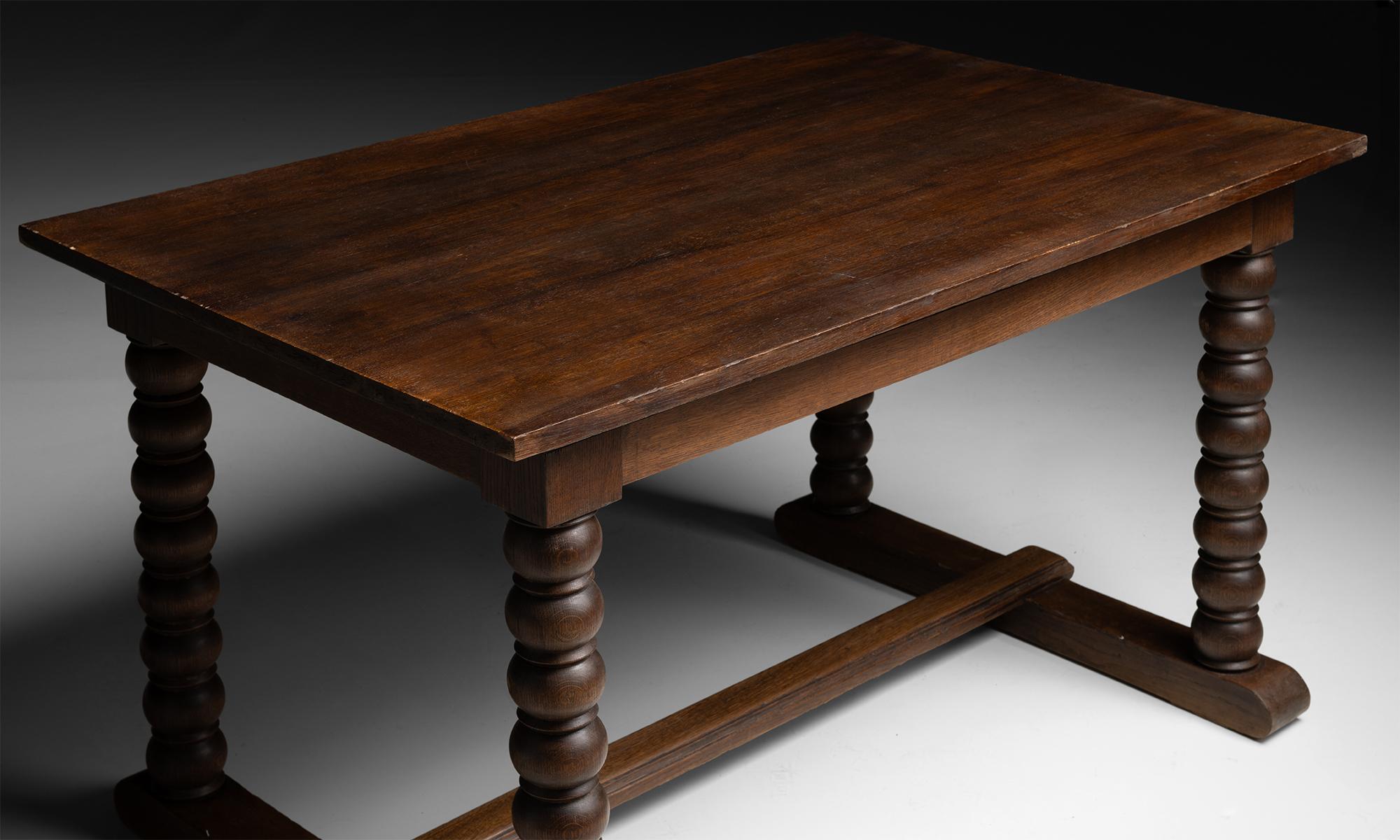 20th Century Oak Table / Desk, France circa 1940 For Sale